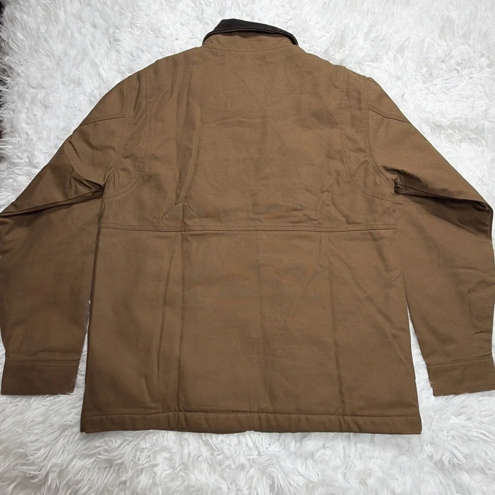 BOEING Mens Canvas Jacket Workwear‎ Corduroy Collar Flannel Lined Insulated New!